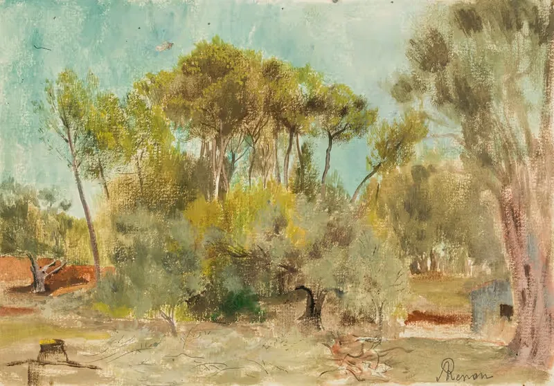 Paysage au bosquet de pins — Cornelis Ary Renan