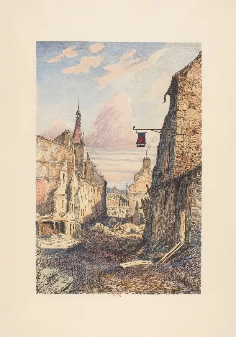 Шато-Тьерри – улица маршала Петиена by Э. Татен, 1920 — digital art print download