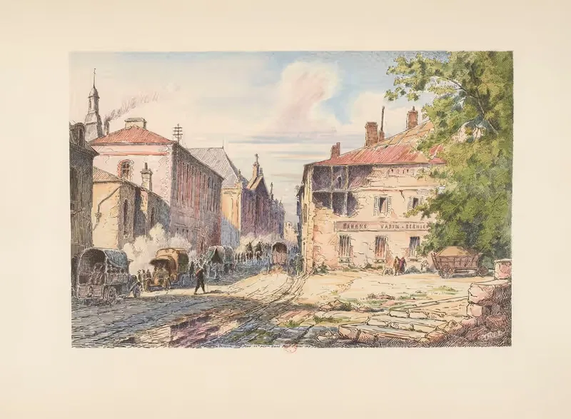 Верден – улица Святого Павла by Э. Татен, 1920 — digital art print download