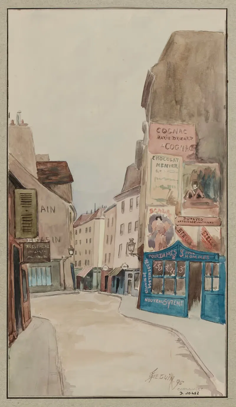 Rue Descartes by F. Séguin, 1895 — digital art print download