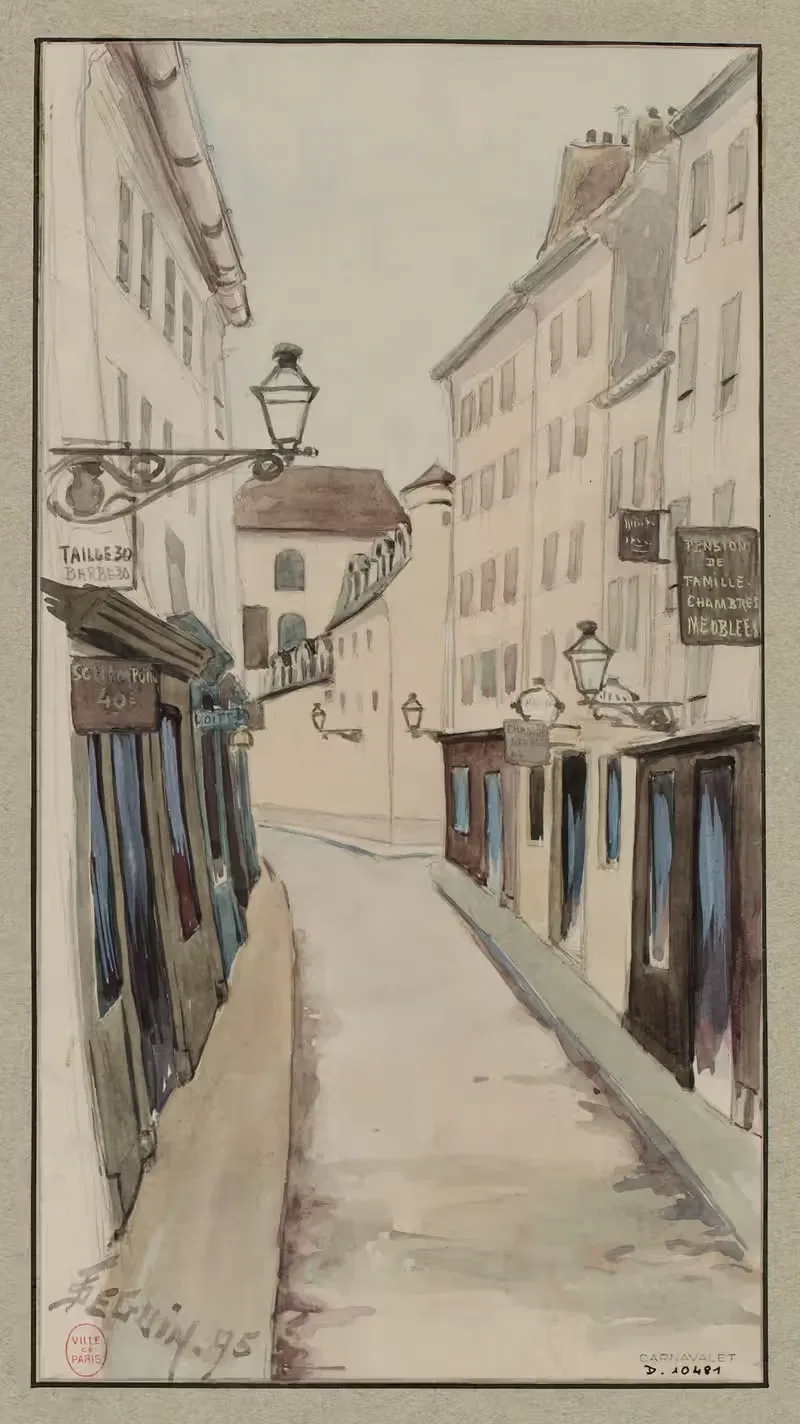 Rue du Pot-de-Fer by F. Séguin, 1895 — digital art print download
