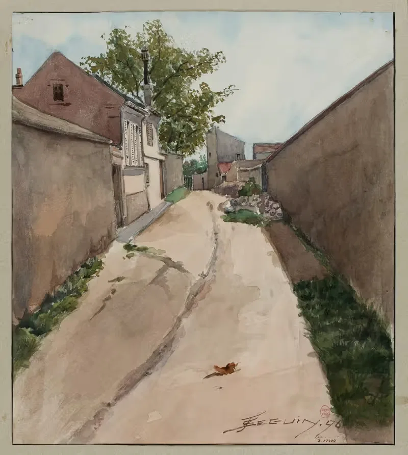 Улица Люилье by Ф. Сеган, 1896 — digital art print download