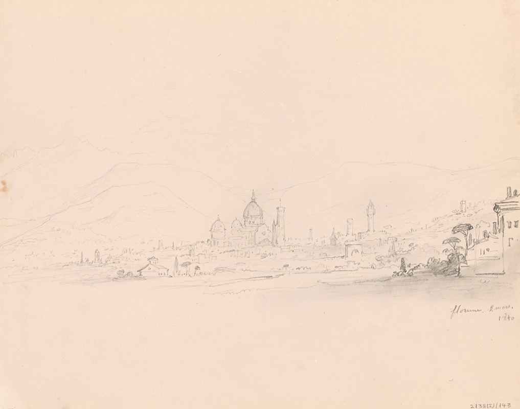 A View of Florence by Никаз Де Кейзер, 1840 — digital art print download