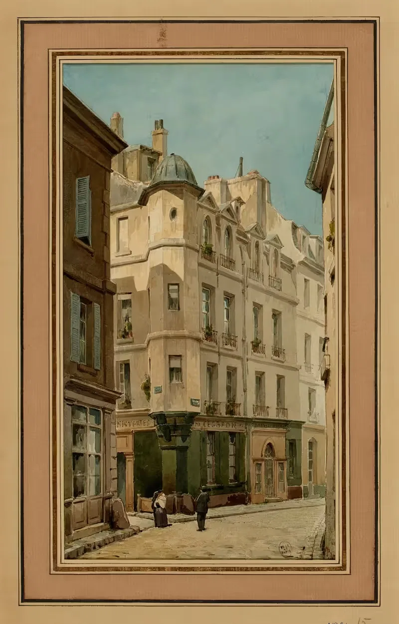 Tourelle rue du Jardinet en 1869 — Louis-Martial-Théodat Masson