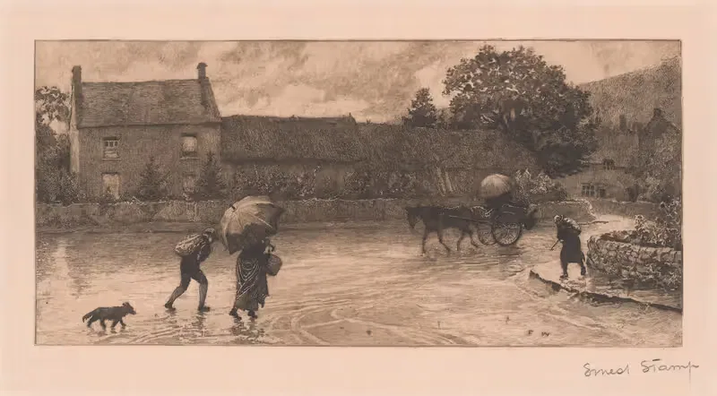 Дождливый день в Кукхэме by Фредерик Уокер, 1894 — digital art print download