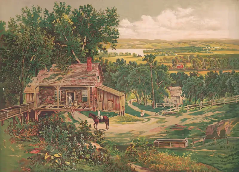 Мельница дедушки by Гибсон и Ко. Лит, 1880 — digital art print download