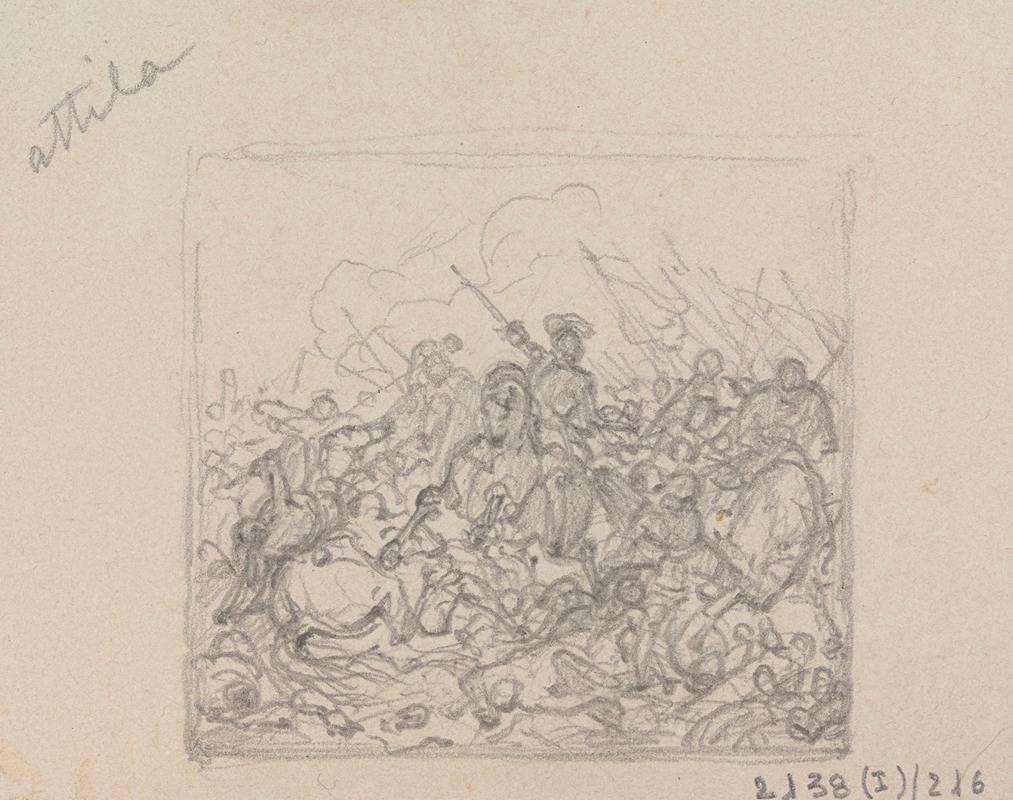 Battle Scene with Attila by Никаз Де Кейзер — digital art print download