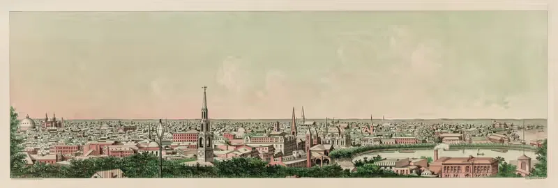 Провиденс – с Проспект Террас, 1877 by Джон Х. Баффорд и сыновья, 1877 — digital art print download