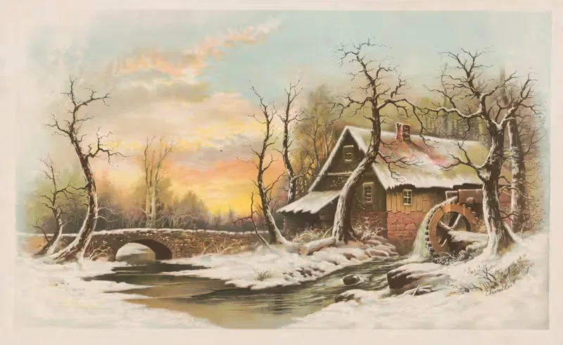 Зима в Миннесоте by Мюллер, Люхсингер и Ко, 1898 — digital art print download