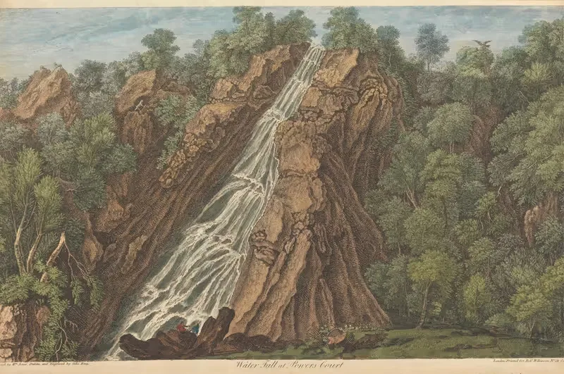 Водопад в Пауэрс Корт by Уильям Джонс, 1744 — digital art print download