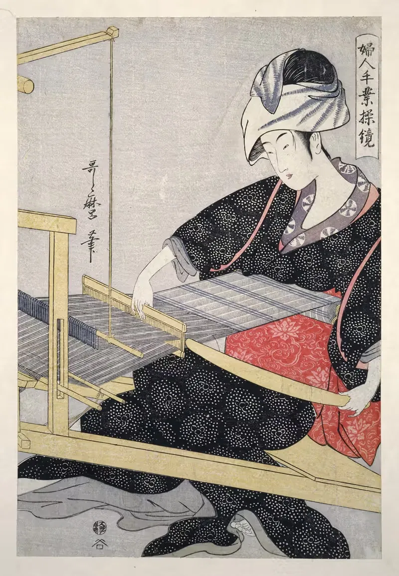 Хатаори – Ткачество на станке by Китагава Утамаро, 1793-1804 — digital art print download