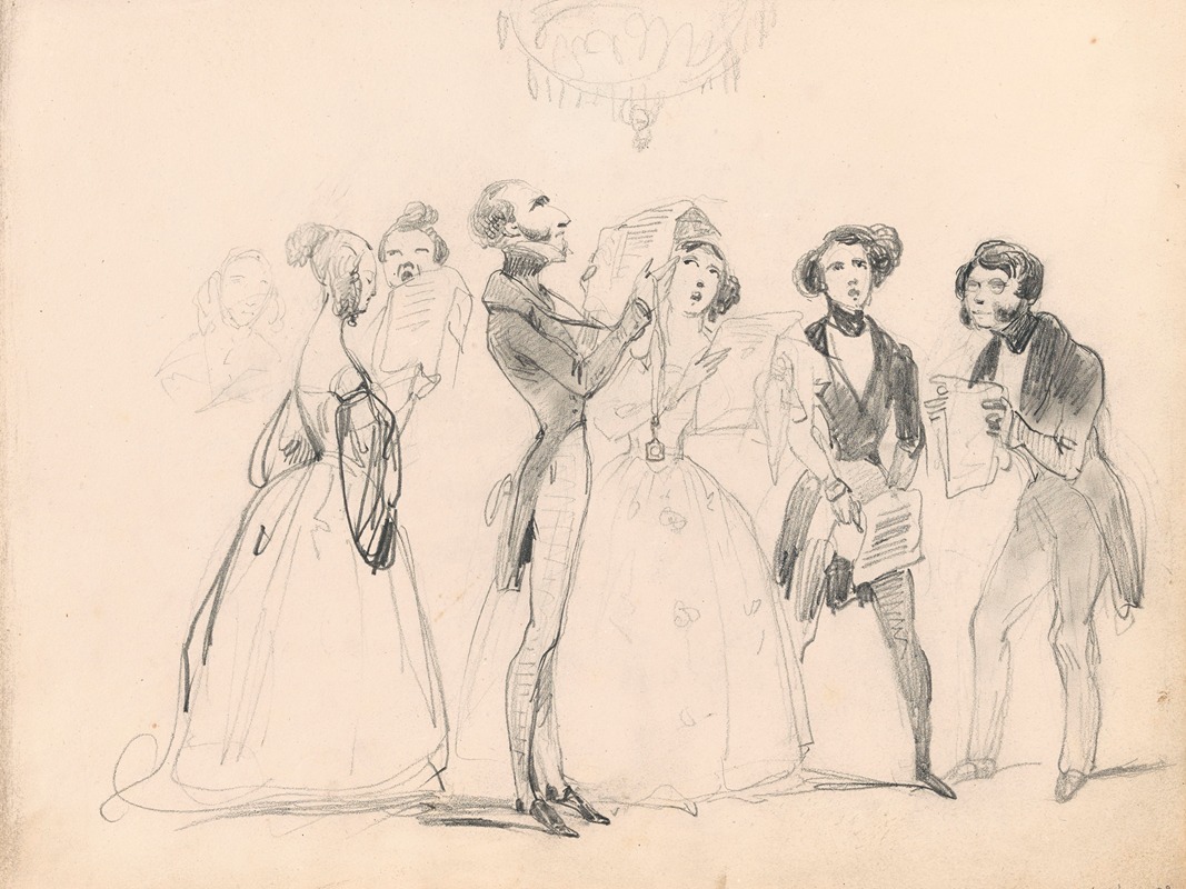 Caricatures of Singing Figures — Nicaise De Keyser