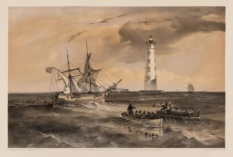 The light-house at Cape Chersonese – looking south — William Simpson