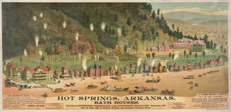 Hot Springs, Arkansas. Bath houses — Woodward & Tiernan Printing Co.