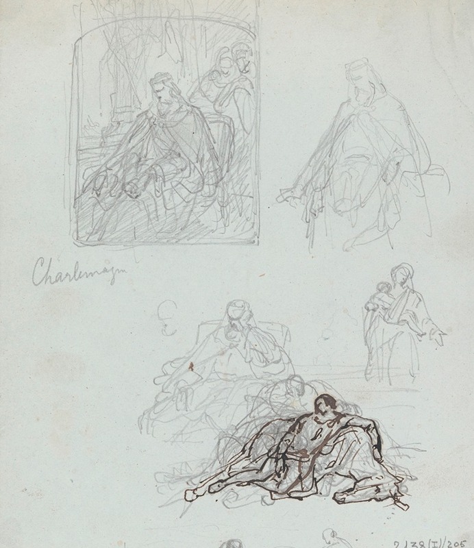 Charlemagne and other Figures by Никаз Де Кейзер — digital art print download