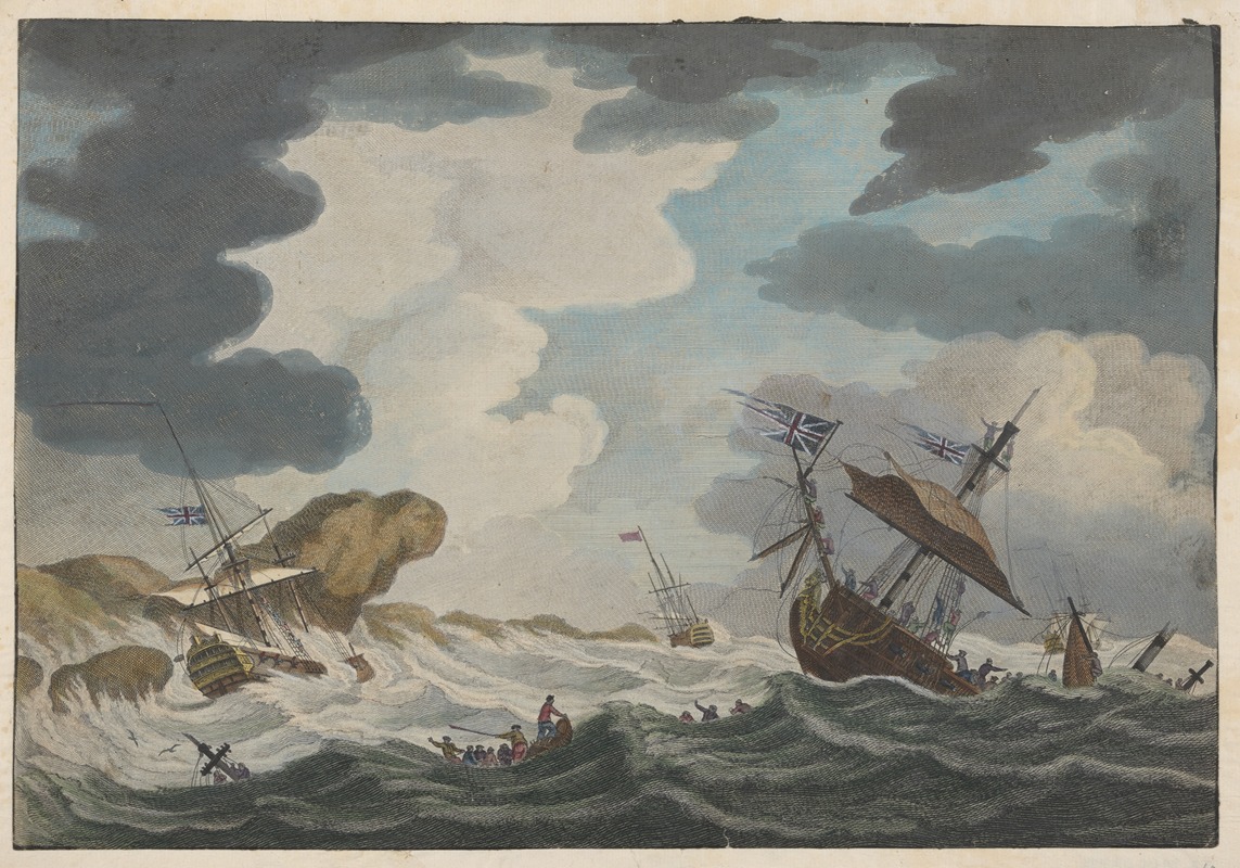 Naval scene by Anonymous, 1750 — digital art print download