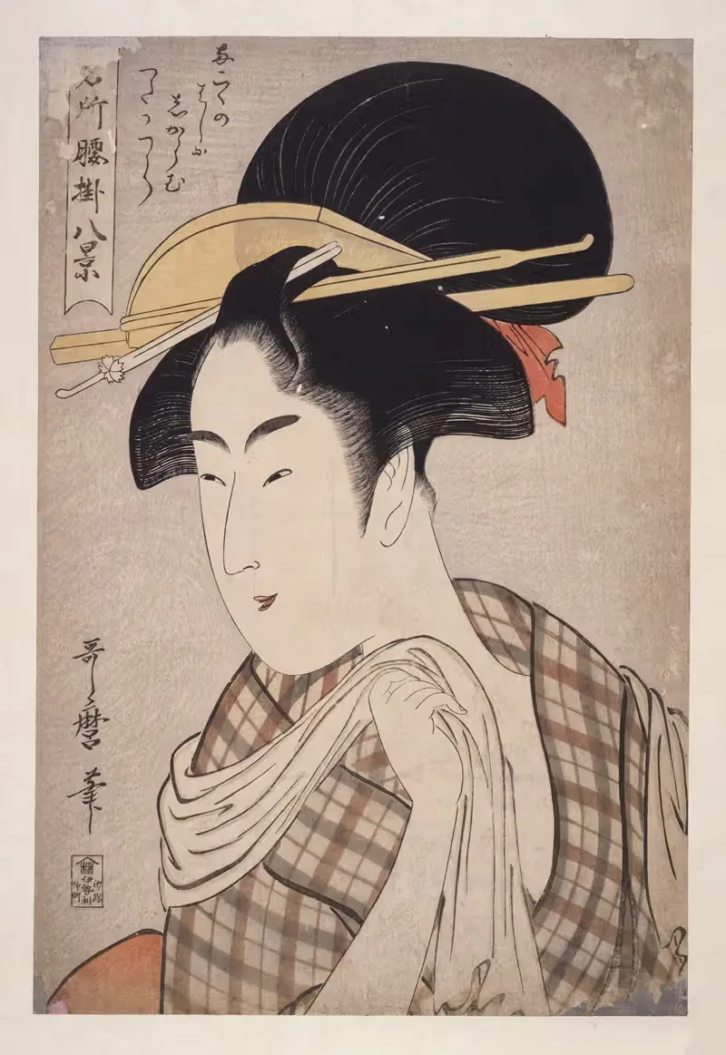 Tenugui – Hand-towel by Kitagawa Utamaro, 1793-1804 — digital art print download