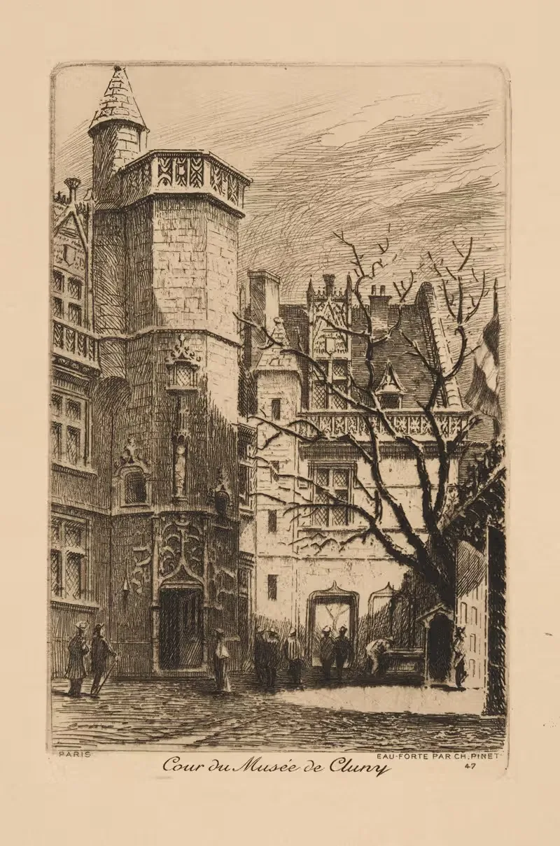 Cour du Musee de Cluny. by Claude Pinet — digital art print download