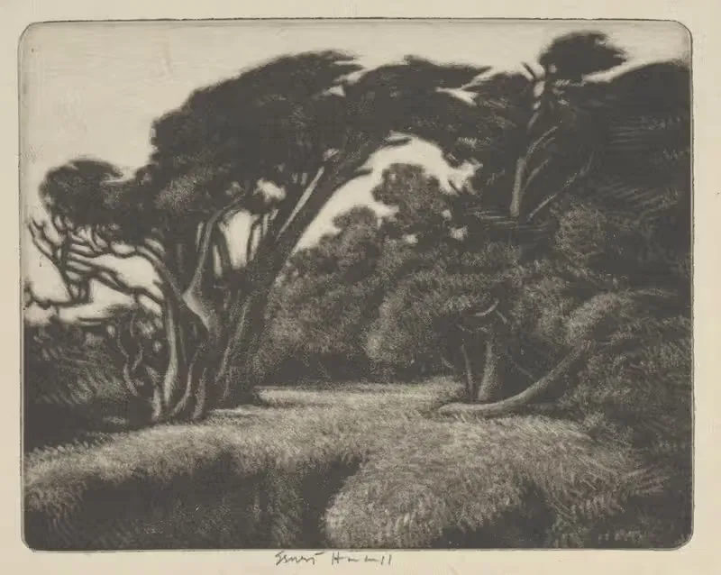 Кипарисовая беседка by Эрнест Хаскелл, 1920 — digital art print download