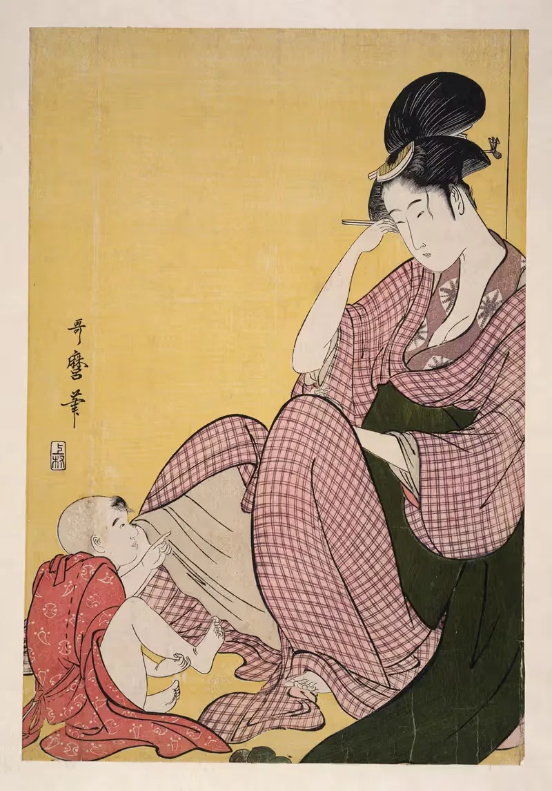 Юби-саси – Ребенок указывает by Китагава Утамаро, 1793-1804 — digital art print download