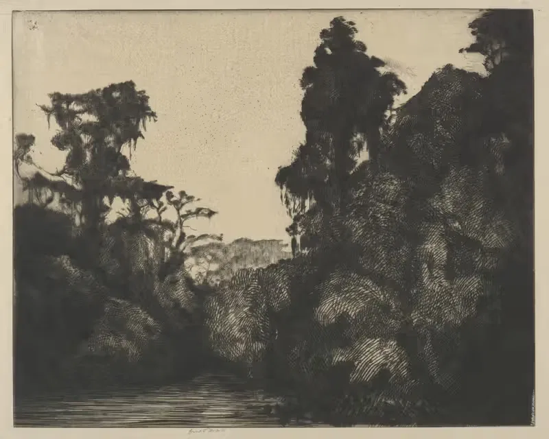 У серебряных источников by Эрнест Хаскелл, 1915 — digital art print download
