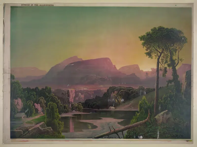 Sunrise in the Alleghenies — Gibson & Co. Lith