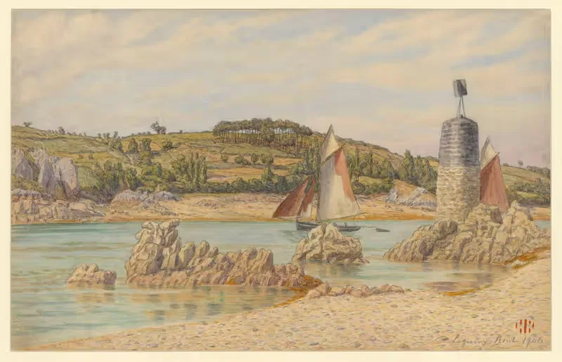 Loguivy (la balise Holeneyères) — Henri Rivière