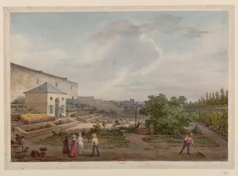 Сад короля. Теплицы by Жан-Батист Илер, 1794 — digital art print download