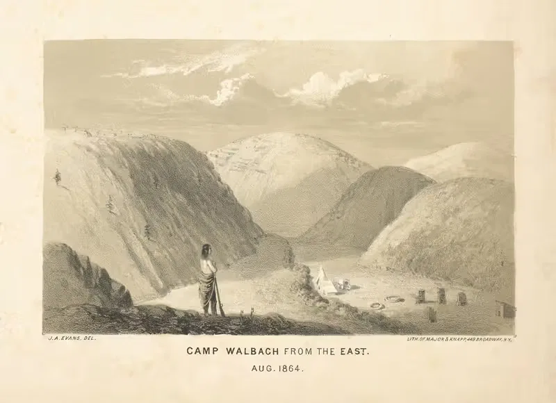 Camp Walbach from the east. Aug. 1864. — Joseph F. Knapp