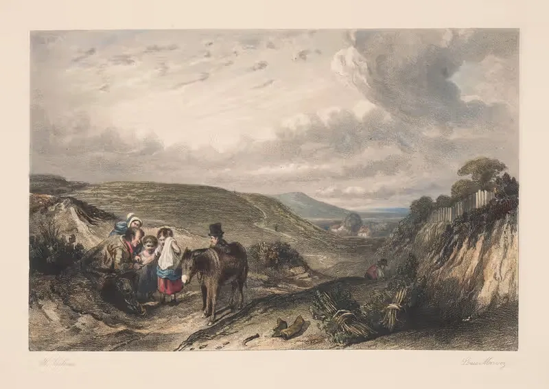 Landscape with woodgatherers (William Collins) — Louis Marvy