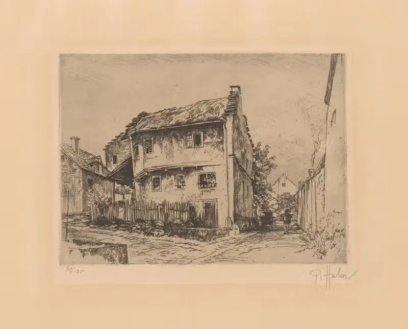 Village view by Peter von Halm — digital art print download