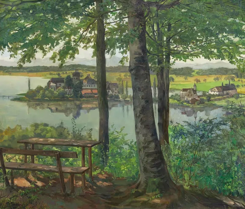 Вид на монастырь Зеон by Вильгельм Трюбнер, 1892 — digital art print download