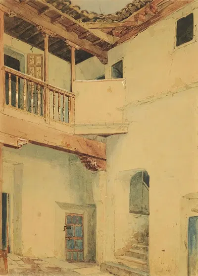 Spanischer Innenhof by Adolf Seel — digital art print download