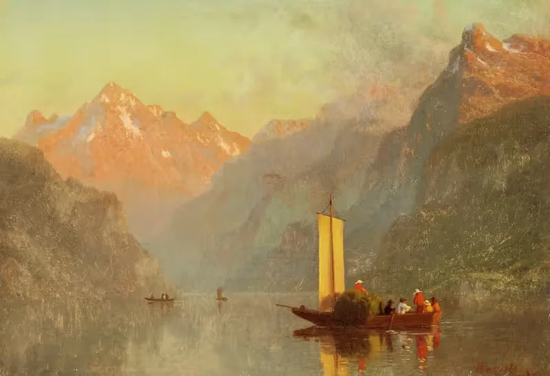 Озеро Люцерн, Швейцария by Альберт Бирштадт, 1861 — digital art print download