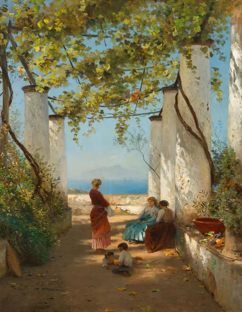 Terrasse der Villa San Michele auf Capri — Albert Flamm