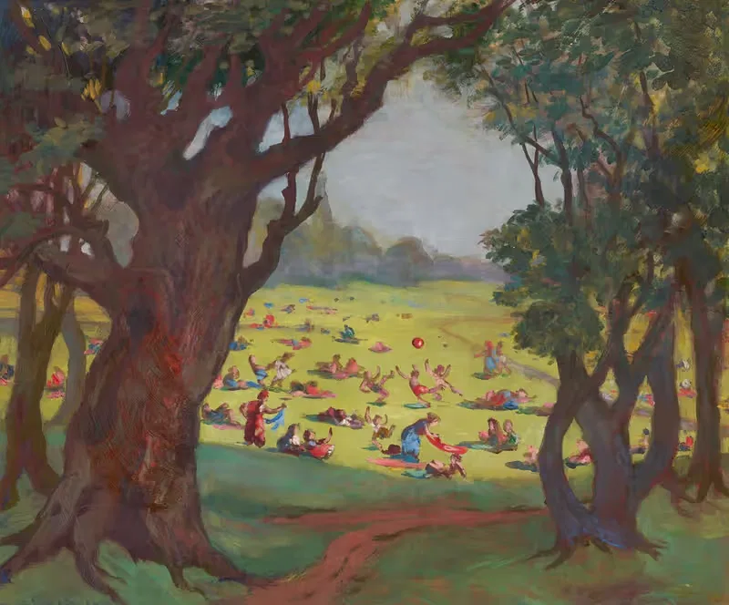 Игровая площадка в Пратере by Алиса Ванке, 1935 — digital art print download