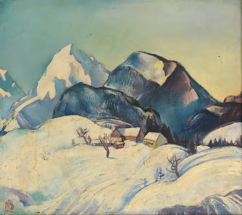 Зимнее утро на Маленьком Приеле by Алойс Леопольд Зейбольд, 1939 — digital art print download
