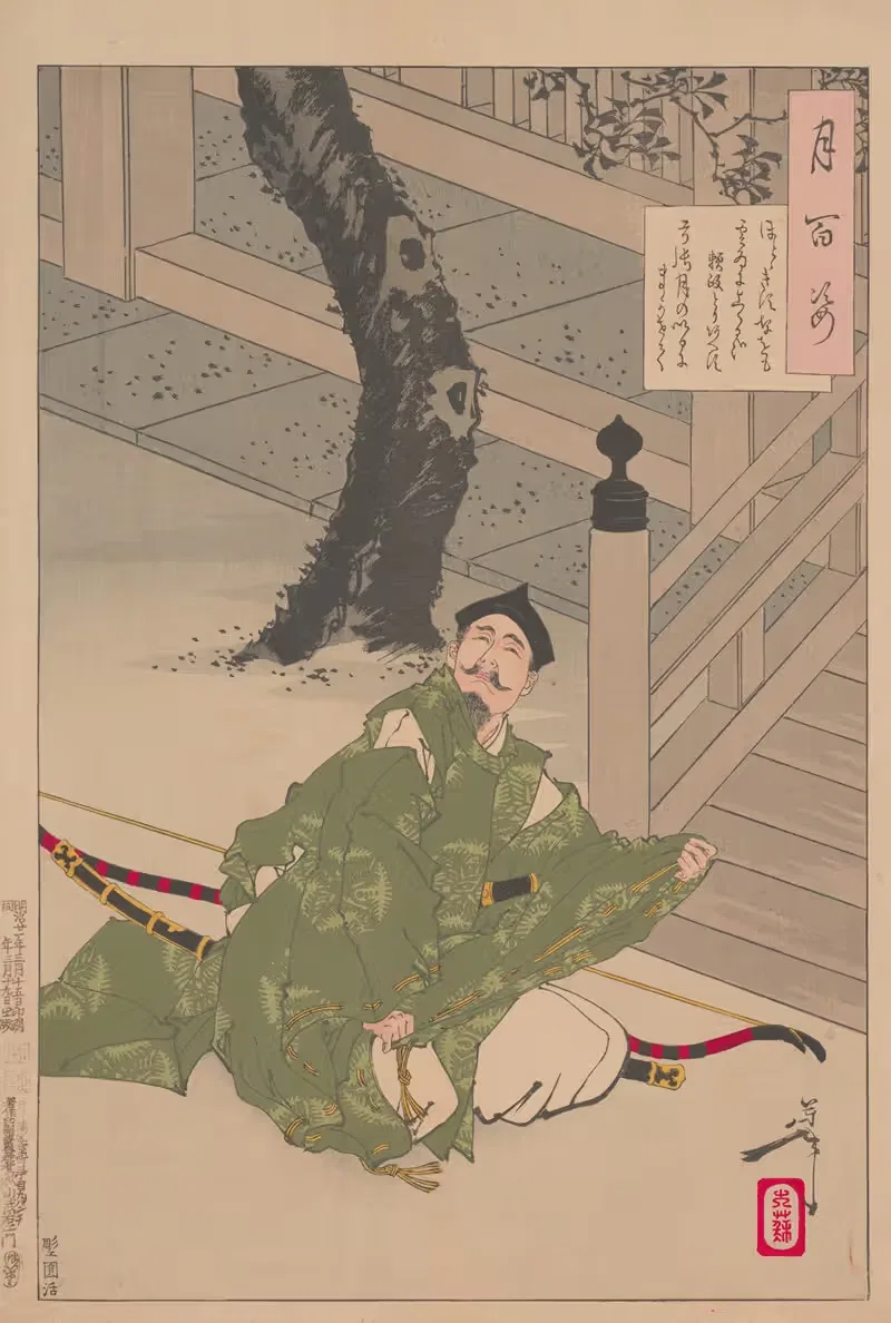 Does the cuckoo too announce its name from above the clouds — Tsukioka Yoshitoshi