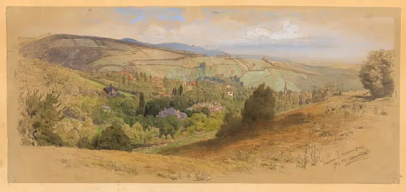Вид на Дорнбах с Вилеминенберга by Антон Хлавачек, 1911 — digital art print download