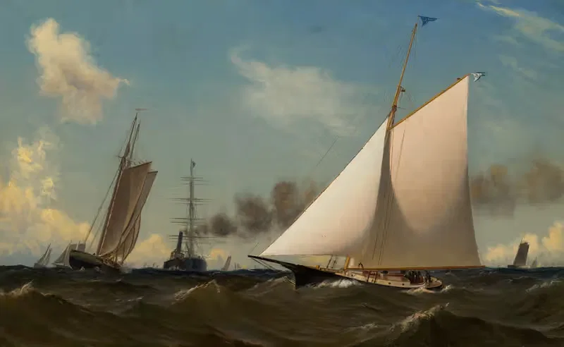 Гоночная яхта Сигнет by Арчибальд Кэри Смит, 1880 — digital art print download