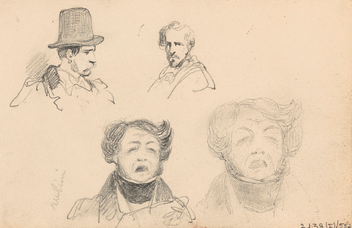 Four Men's Heads by Никаз Де Кейзер — digital art print download