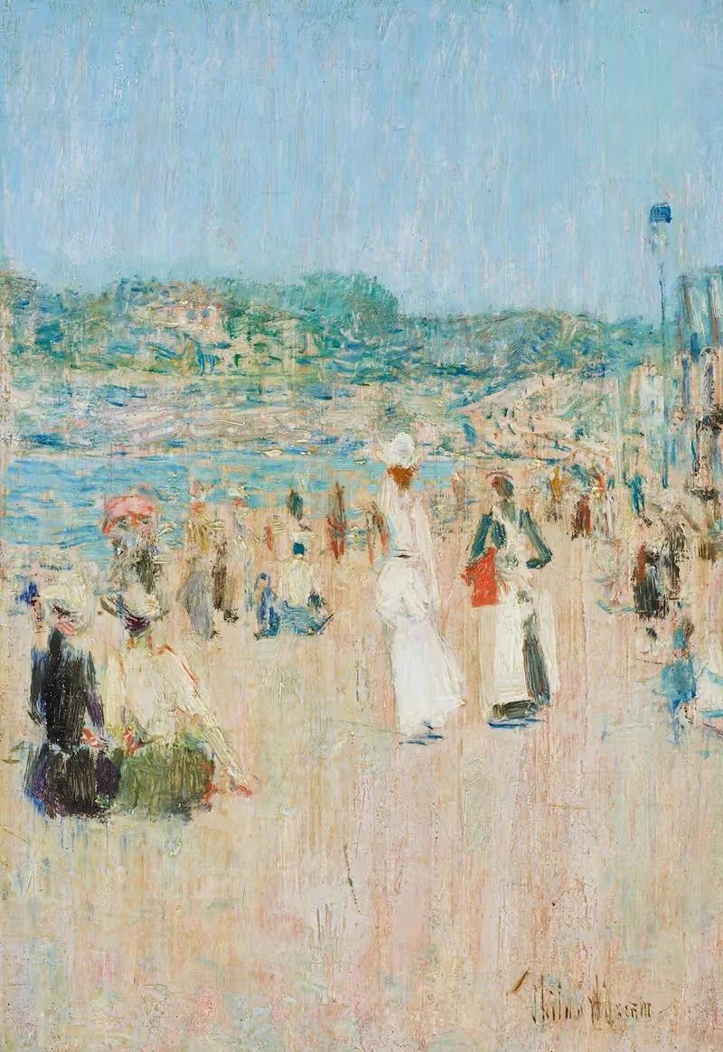 Пляж в Ньюпорте by Чайлд Хассам, 1901 — digital art print download