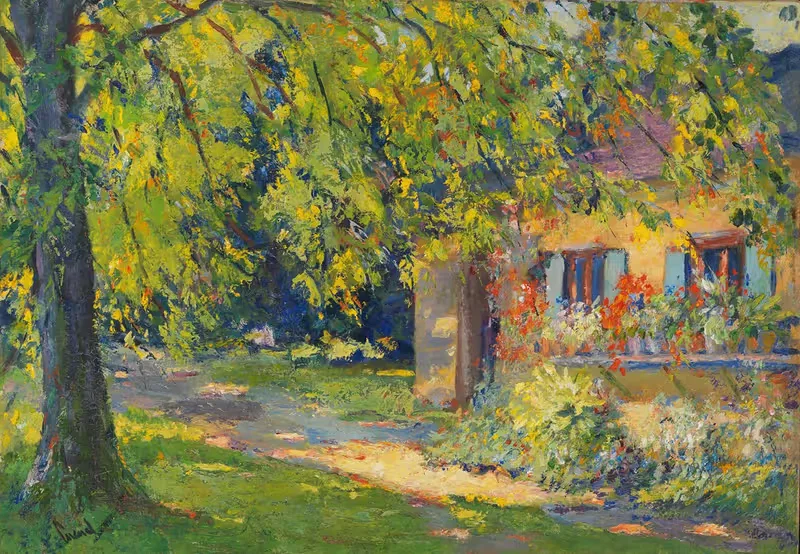 Весенний сад в Штарнберге by Эдвард Кукуэль, 1920 — digital art print download