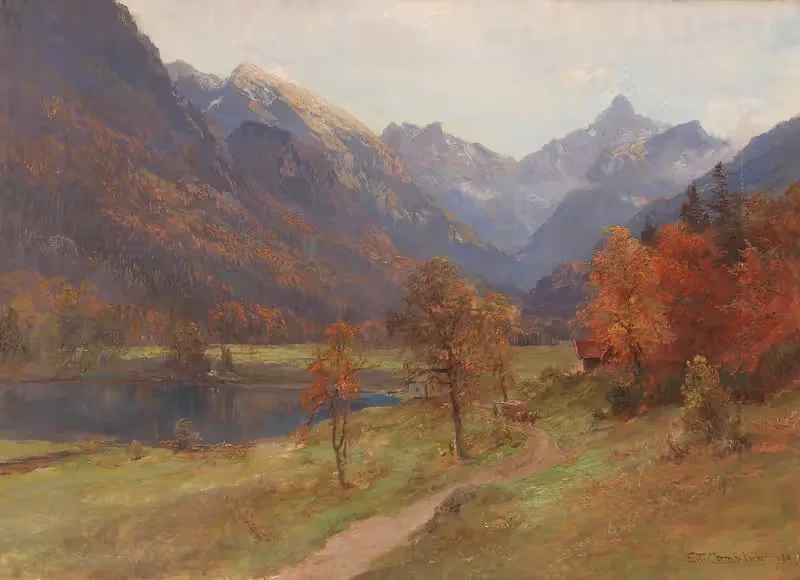 Осень в Стодертале by Эдвард Теодор Комптон, 1920 — digital art print download