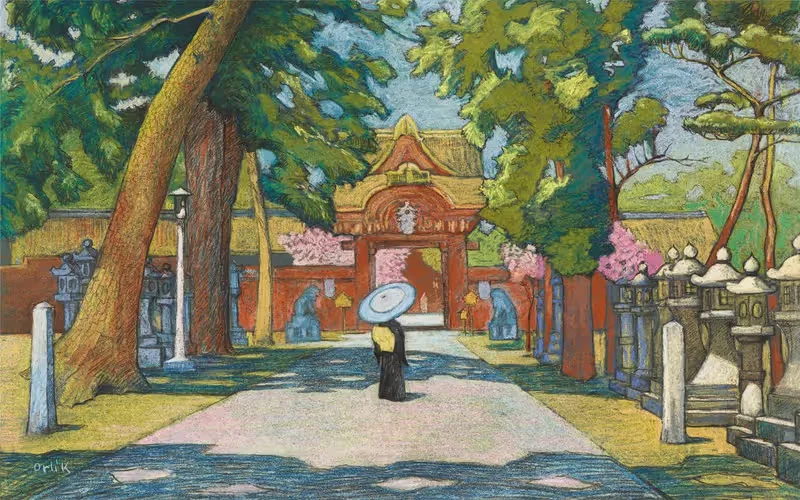 Японский сад by Эмиль Орлик, 1902-1904 — digital art print download