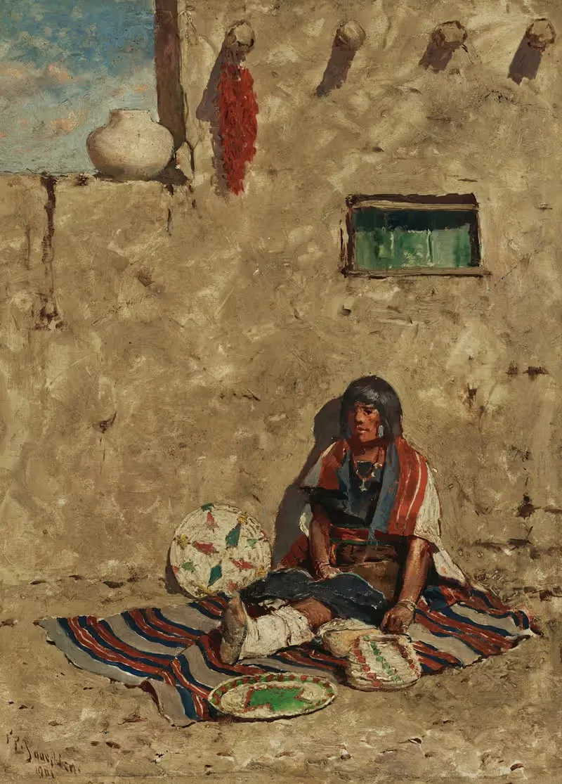 Сцена из пуэбло by Фрэнк Пауль Заурвайн, 1901 — digital art print download