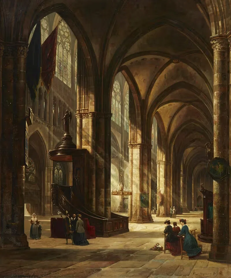 Innenansicht der Kathedrale von Metz — Franz Stegmann