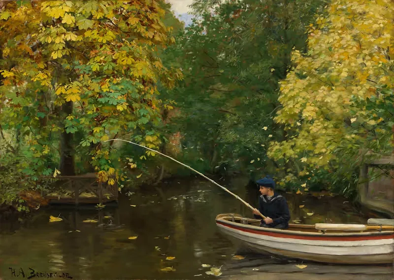 Fishing Boy by Hans Andersen Brendekilde — digital art print download