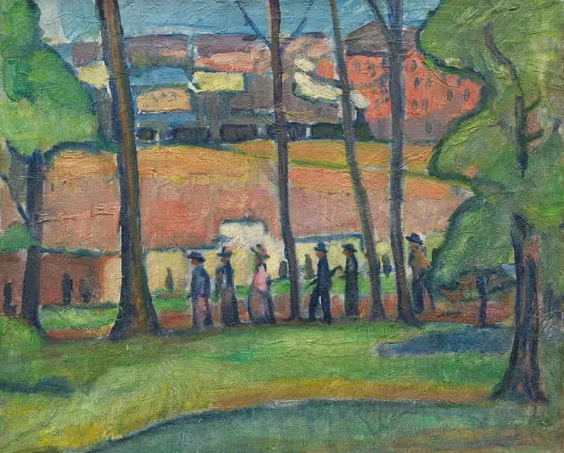Spaziergang an der Eisenbahn — Hermann Stenner