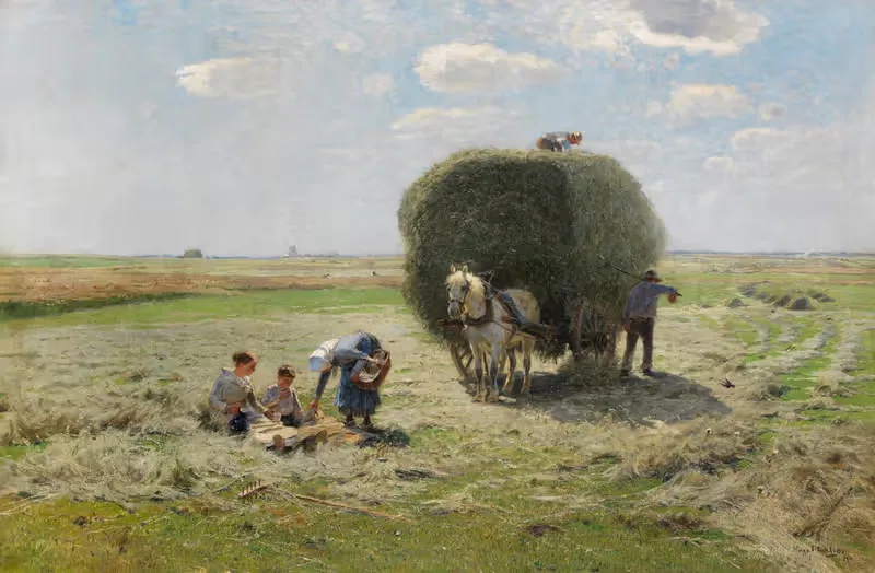 Летний сбор сена by Хуго Мюлиг, 1911 — digital art print download